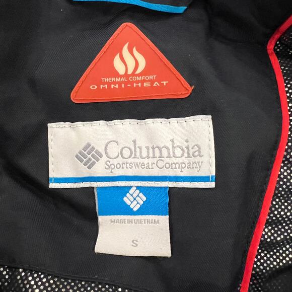 Columbia Women's White/Red/Navy Hooded Ski/Snowboard Jacket - SIZE S - Picture 4 of 9